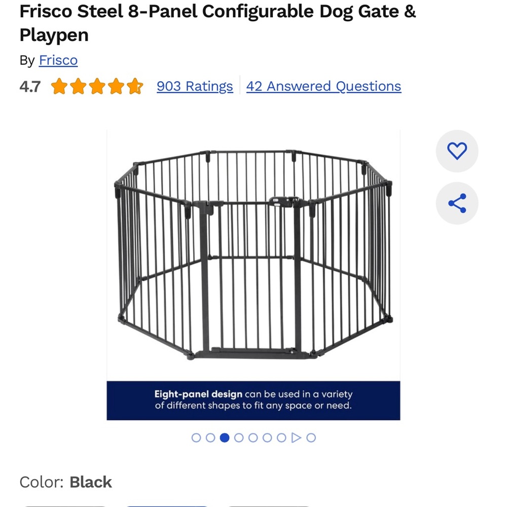 Frisco Steel 8 Panel Dog Playpen